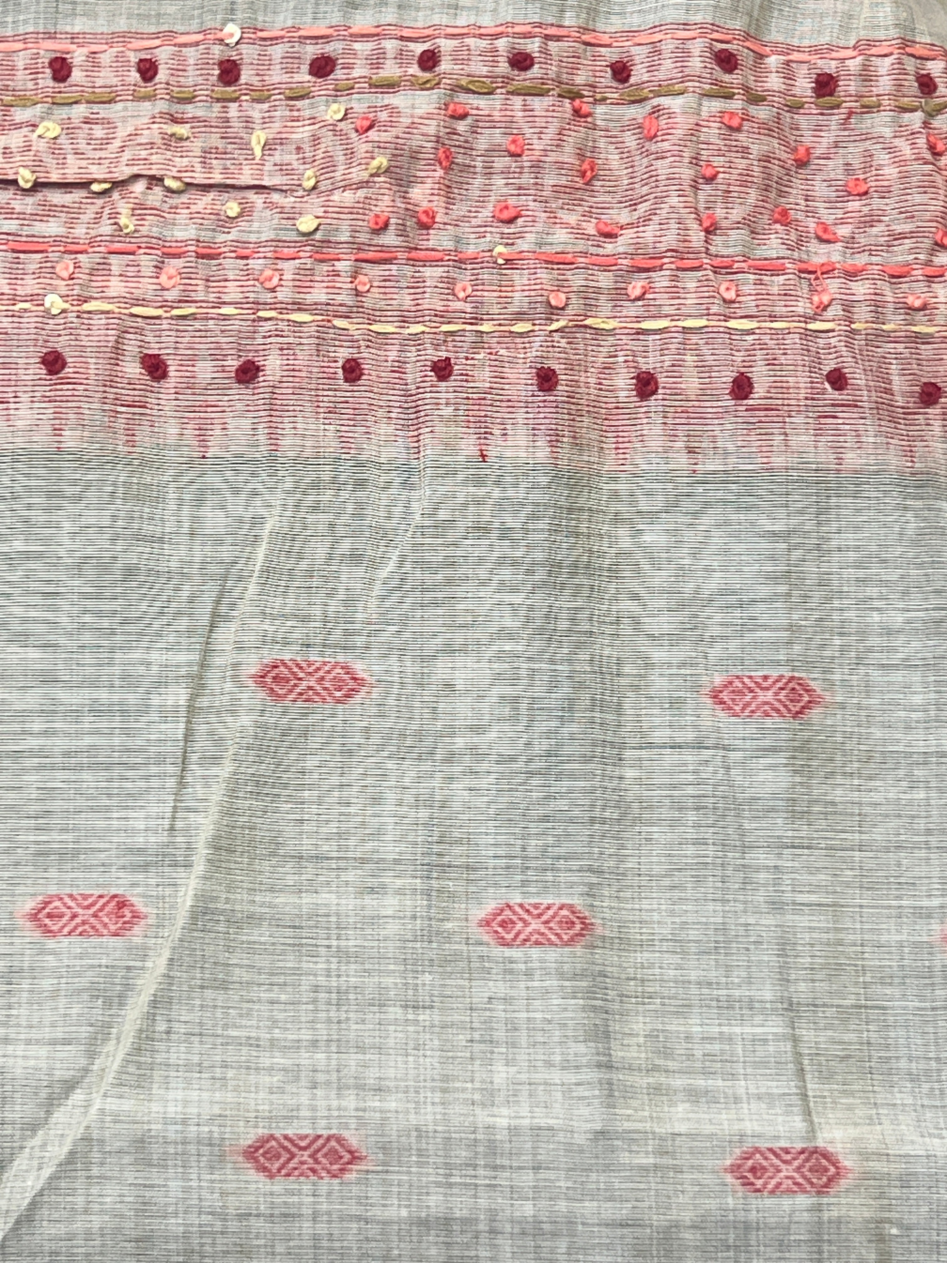 Hand Embroidery Detailed Chanderi Saree | BLD1690