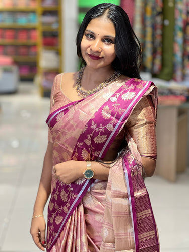 Banarasi Woven Floral Patterned Semi Silk Saree | NN290