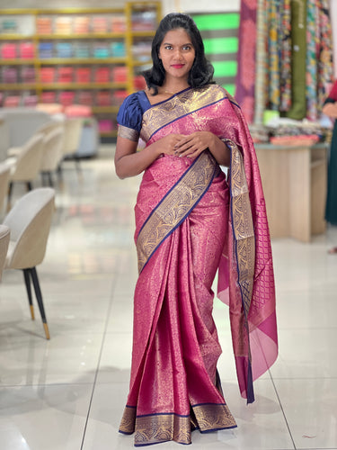 Banarasi Woven Floral Patterned Semi Silk Saree | NN291