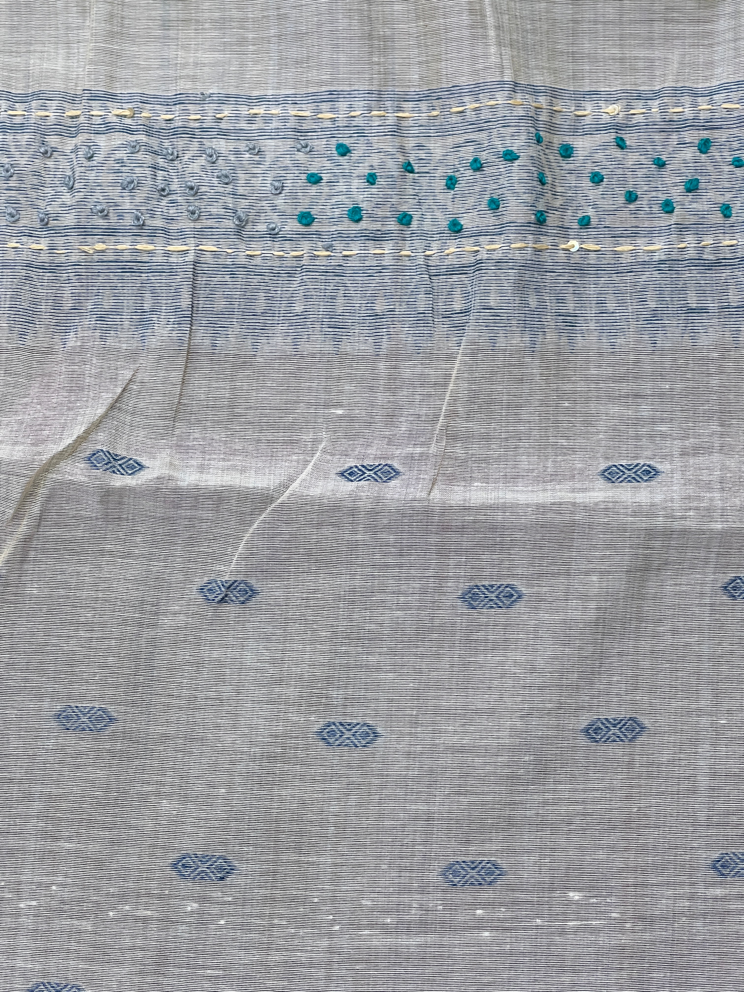 Hand Embroidery Detailed Chanderi Saree | BLD1689