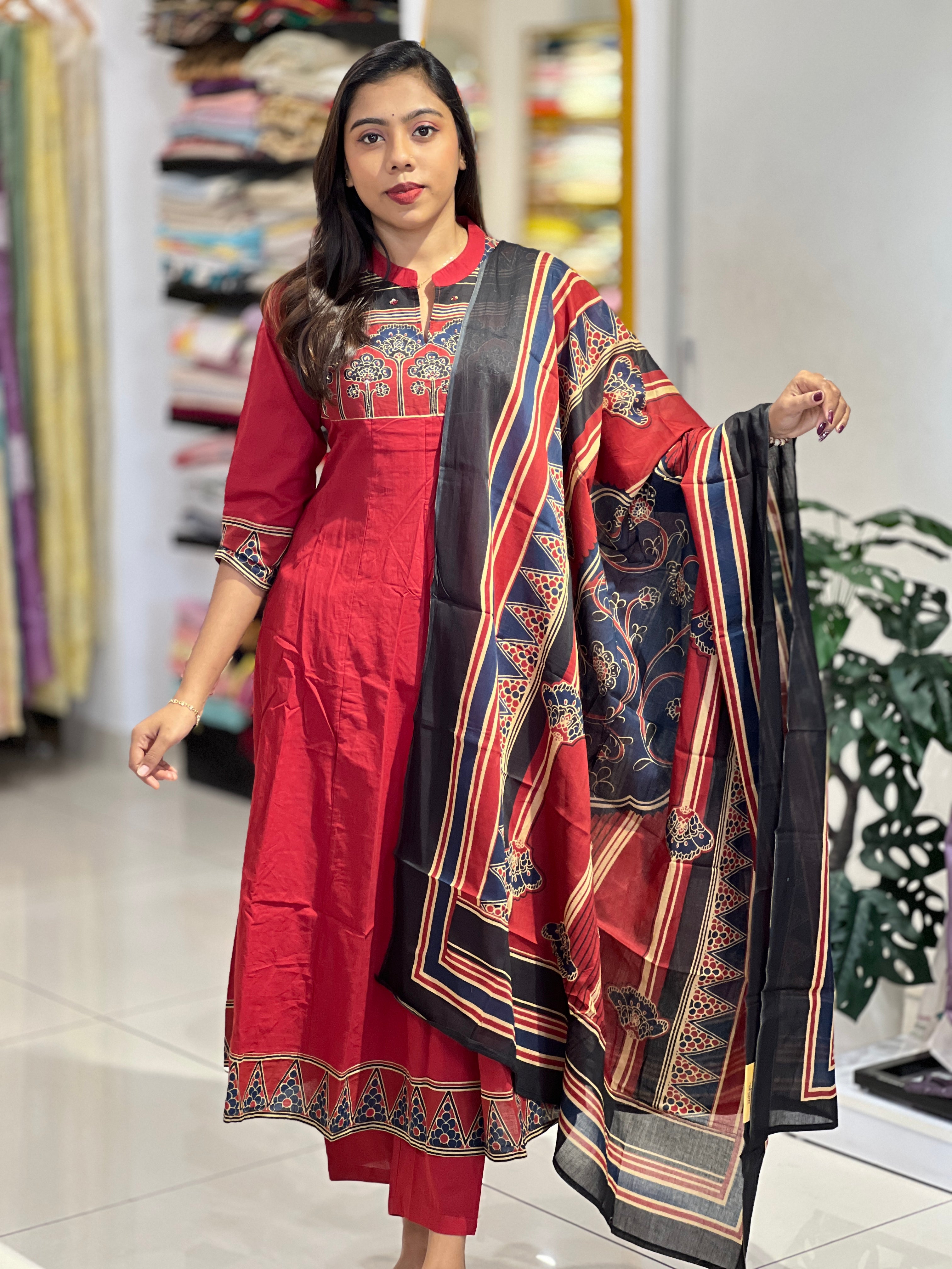 Printed Cotton Kurta Set | UNM110