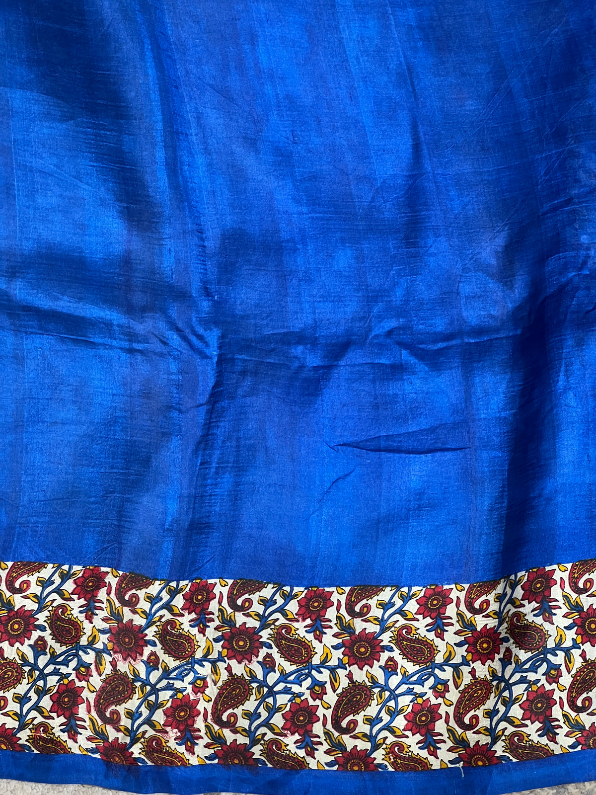 Kalamkari Printed Pattern Bishnupuri Silk Saree | AHD1947