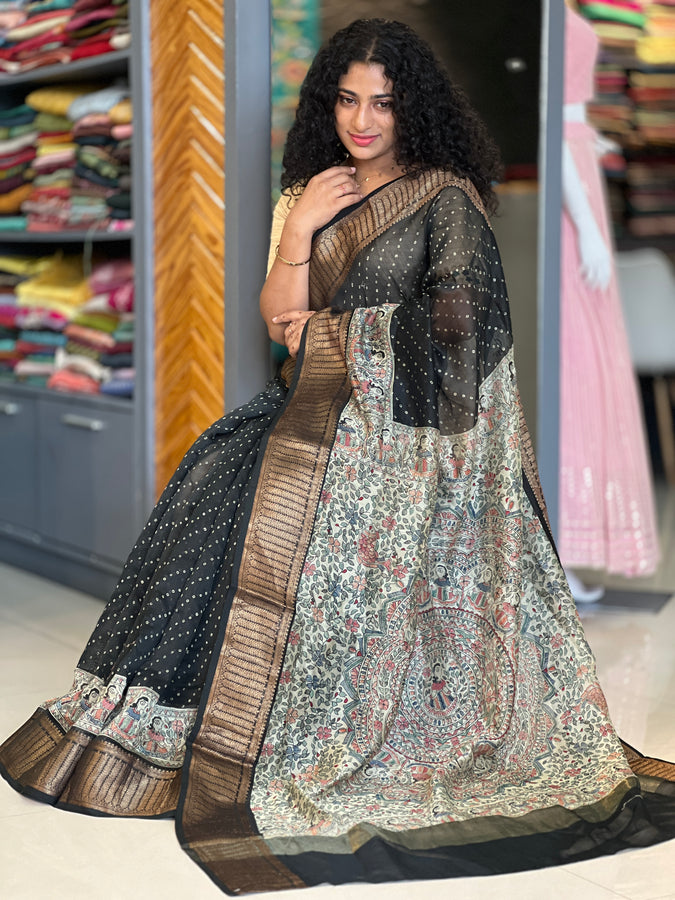 Bandhini Printed Silk Chanderi Saree | RGD191