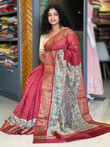 Bandhini Printed Silk Chanderi Saree | RGD191