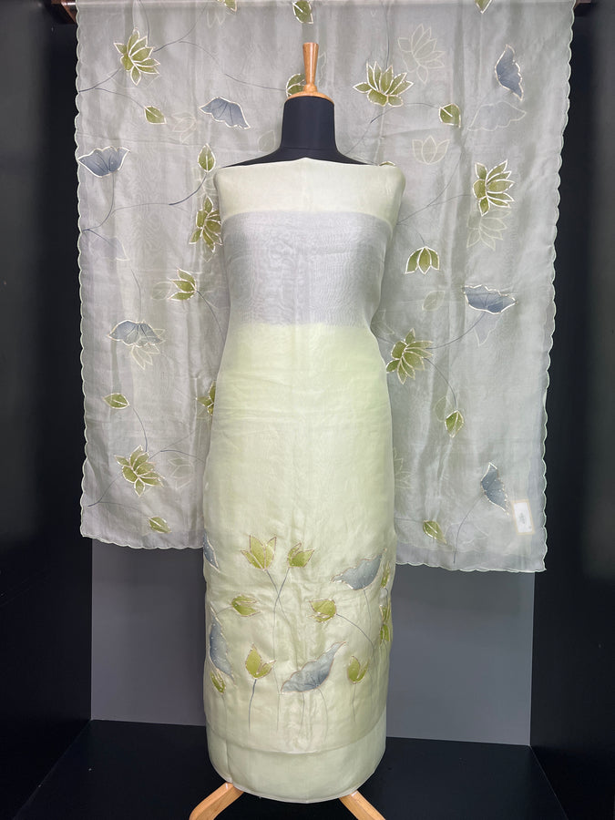 Floral Digital Printed Pure Organza Salwar Set | SBS1395