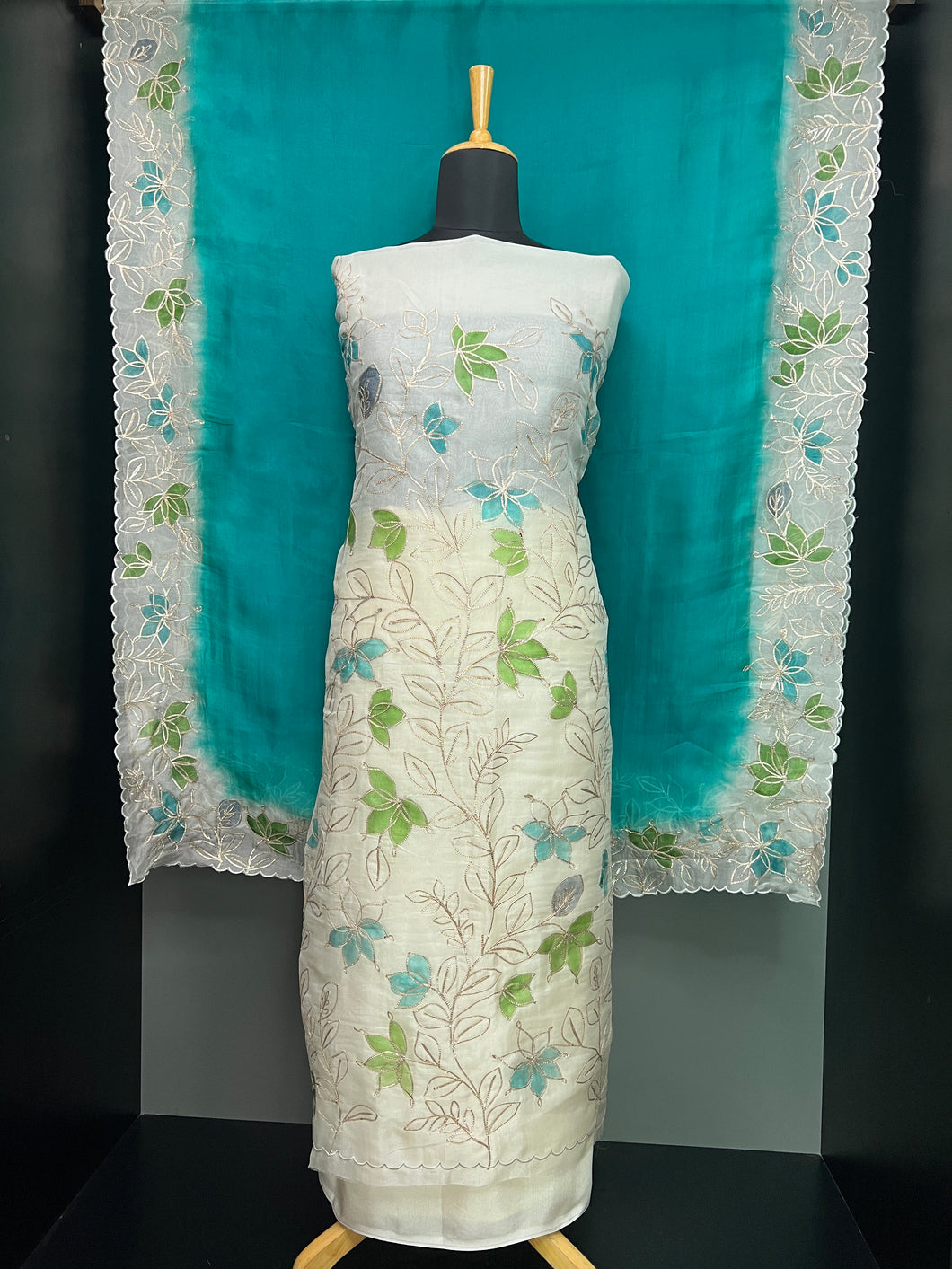 Digital Printed Pure Tussar Salwar Set | SBS1388