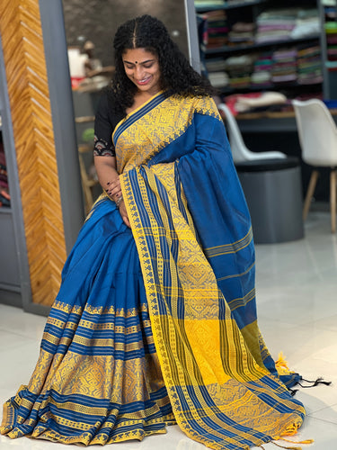 Jamdani Weaving Cotton Blended Saree ( Without Blouse ) | RP435