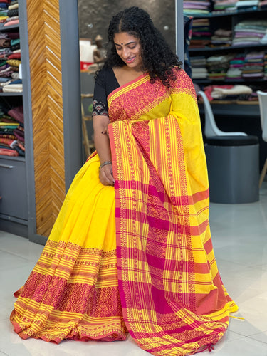 Jamdani Weaving Cotton Blended Saree ( Without Blouse ) | RP437