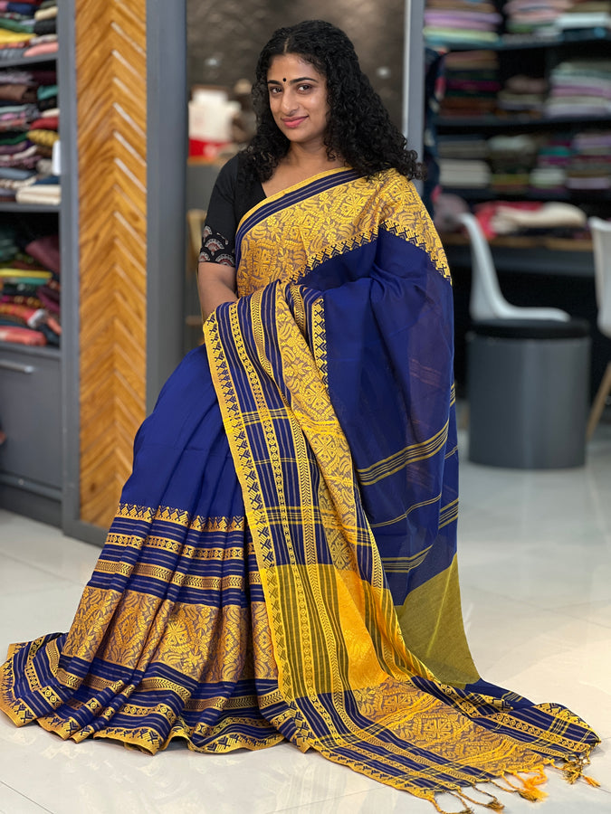 Jamdani Weaving Cotton Blended Saree ( Without Blouse ) | RP434