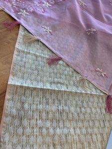 Machine Embroidery Supernet Kota Saree | SHC105