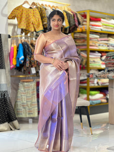 Zari Woven Double Shaded Tissue Organza Saree | KSS103