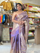 Zari Woven Double Shaded Tissue Organza Saree | KSS103