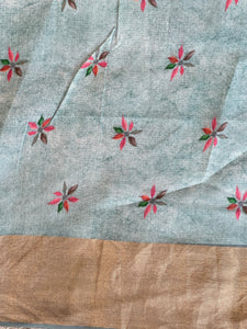 Floral Digital Printed Muga Tussar Saree | MR178