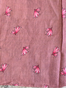 Floral Digital Print Detailed Tussar Saree | MR169