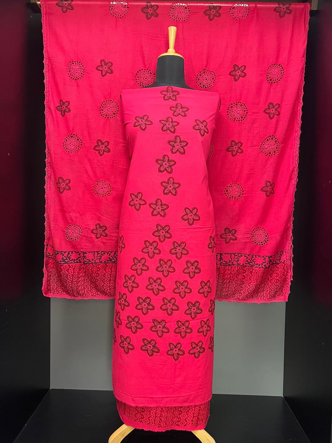 Floral Block Printed Cotton Salwar Set | SF1279