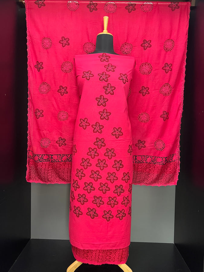 Floral Block Printed Cotton Salwar Set | SF1279