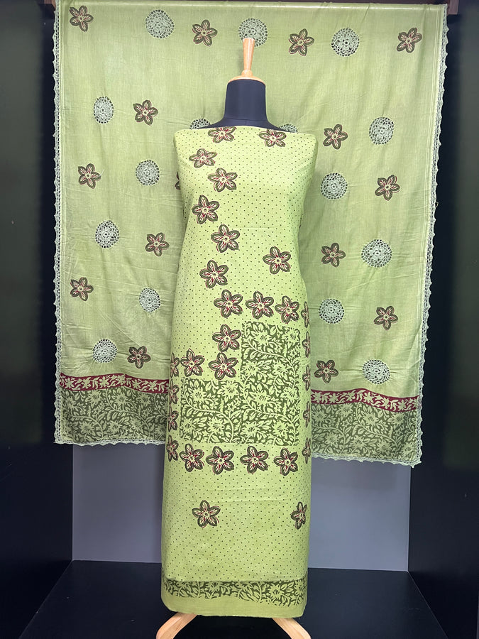 Floral Block Printed Cotton Salwar Set | SF1285