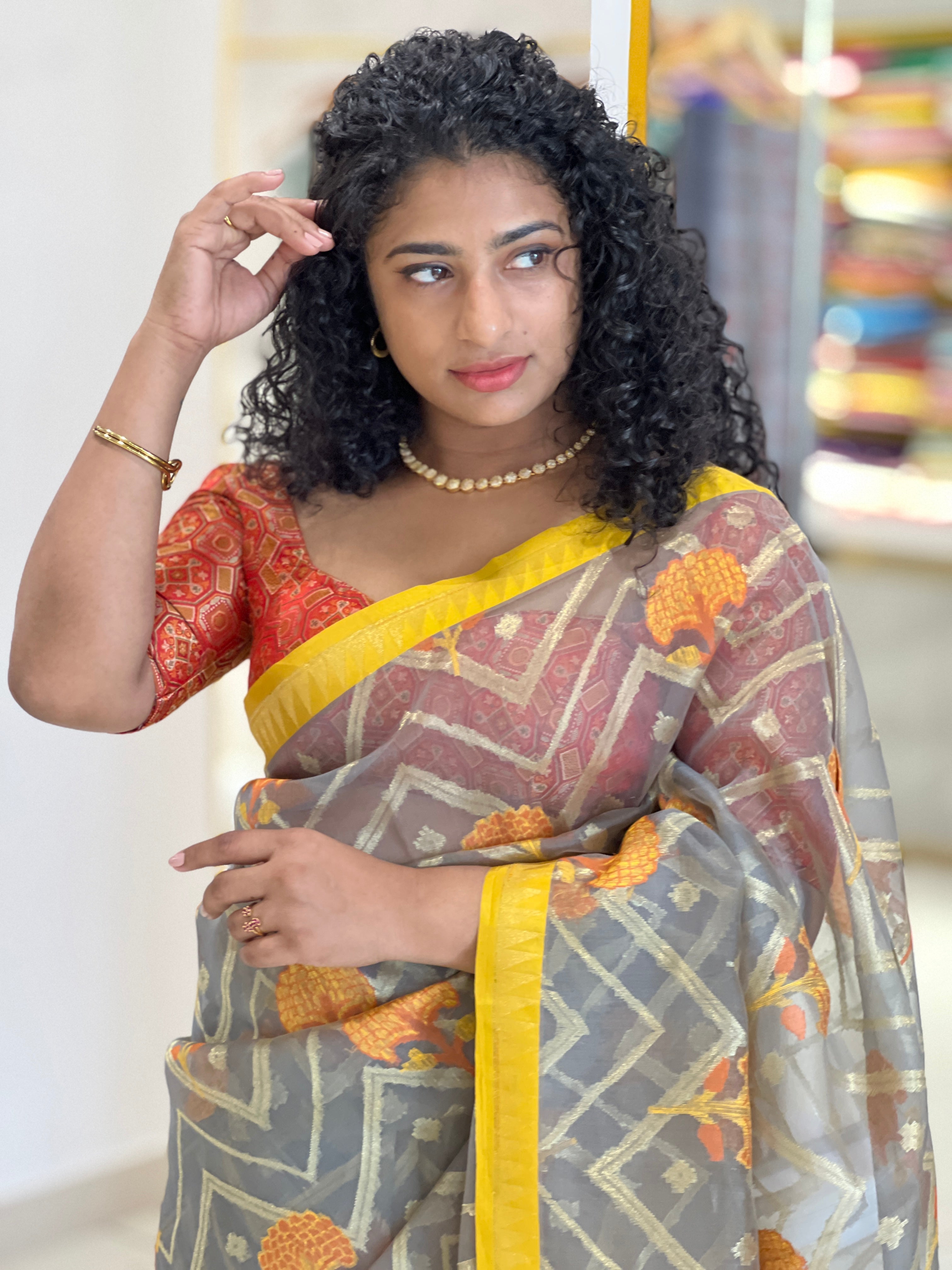 Banarasi Woven Silk Organza Saree | AJ420