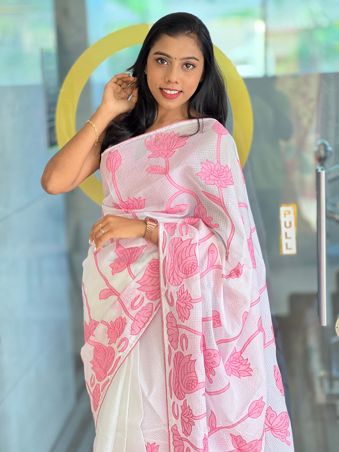 Floral Applique Detailed Kota Saree | BLD1181