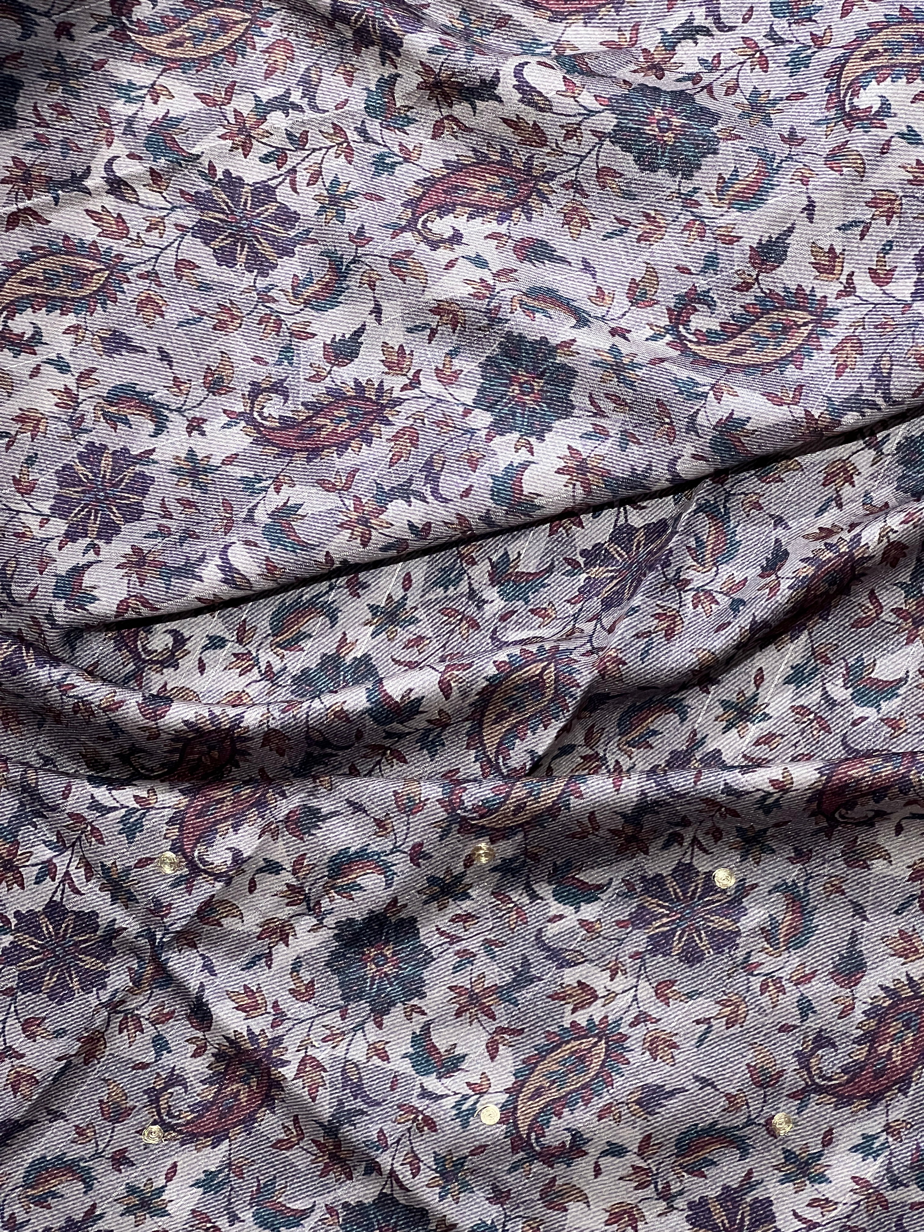 Digital Print With Pitta Highlighted Semi Tussar Saree | BLD1096