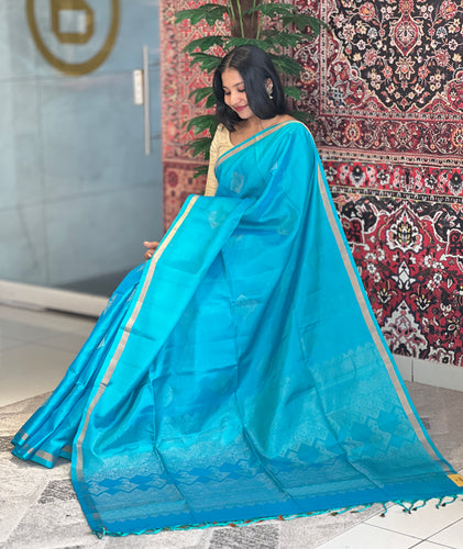 Zari Weaved Traditional Patterned Soft Silk Saree | KG103
