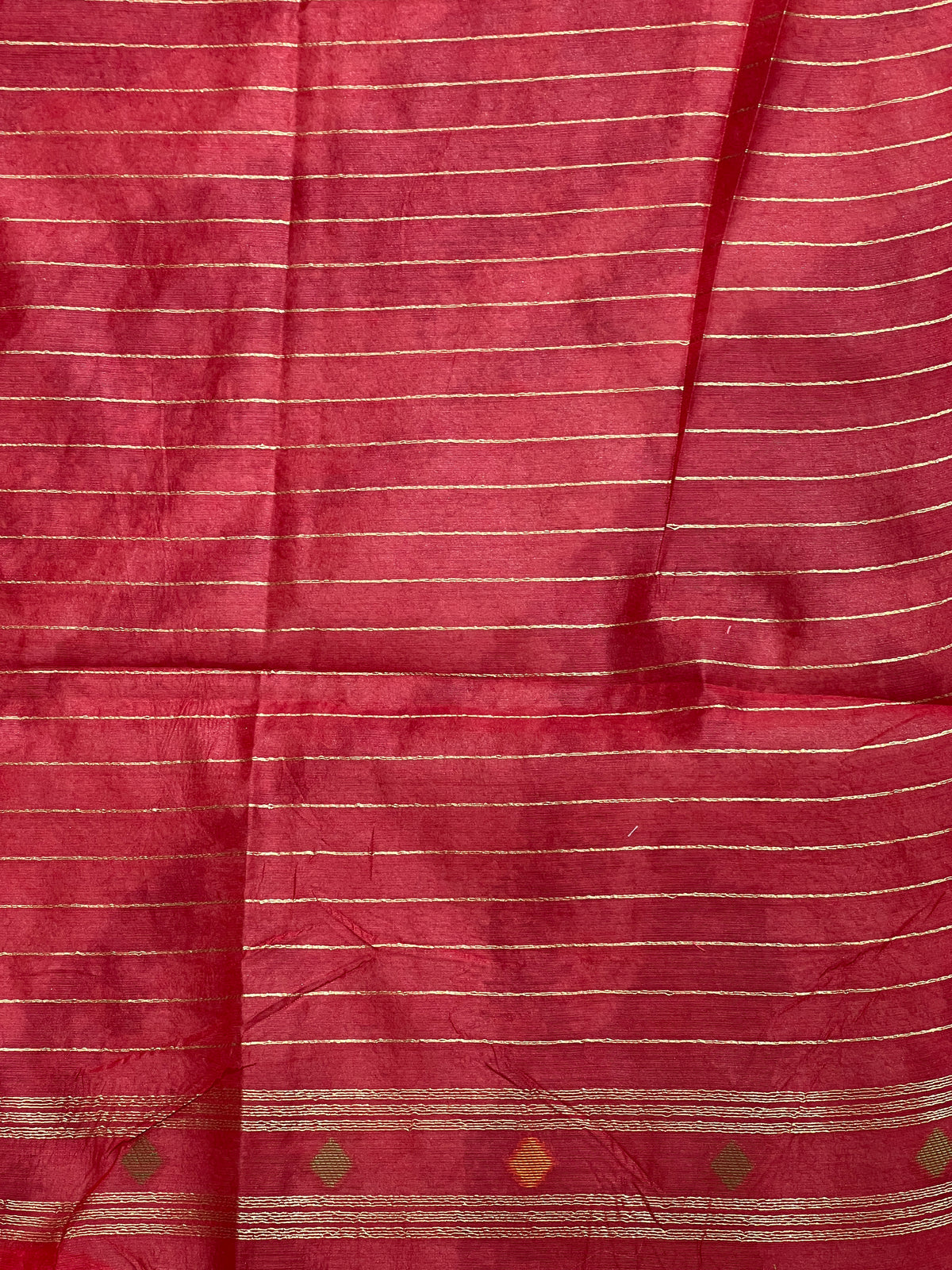Floral Pattern Jamdani Weave Chanderi Finish Saree | SSN565