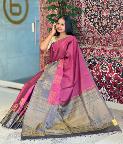 Zari Weaved Traditional Patterned Soft Silk Saree | KG117