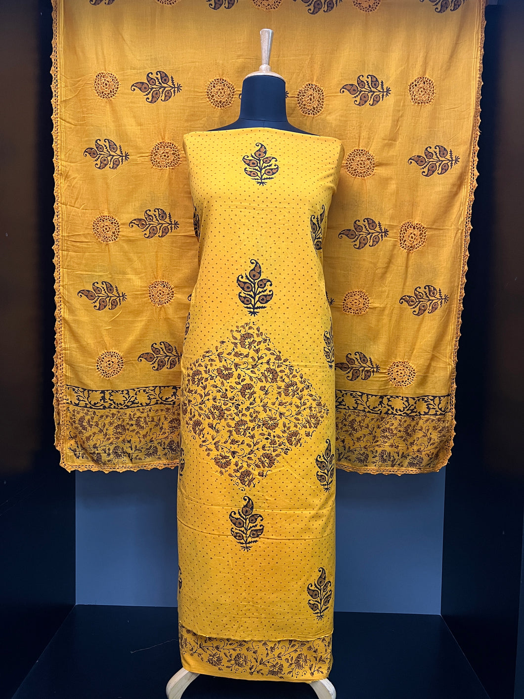 Paisley Block Printed Cotton Salwar Set | SF1287