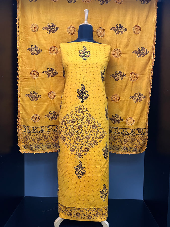 Paisley Block Printed Cotton Salwar Set | SF1287