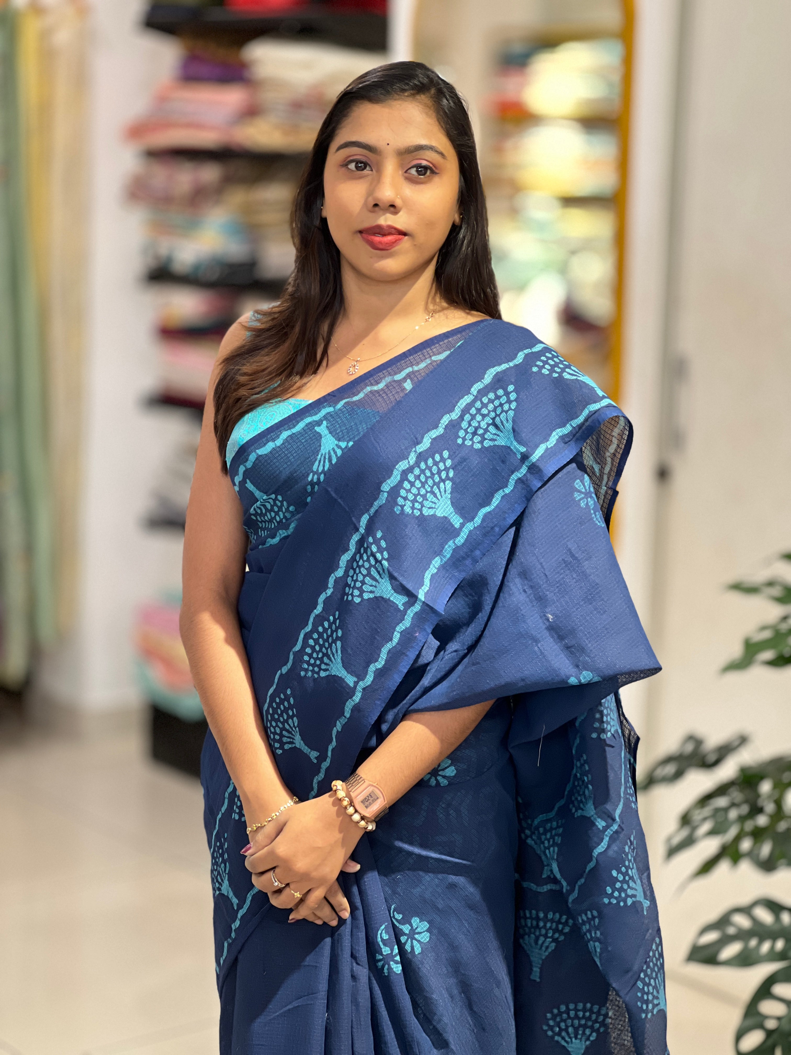 Block Printed Kota Saree | PF1194