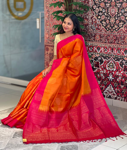 Zari Weaved Traditional Patterned Soft Silk Saree | KG107