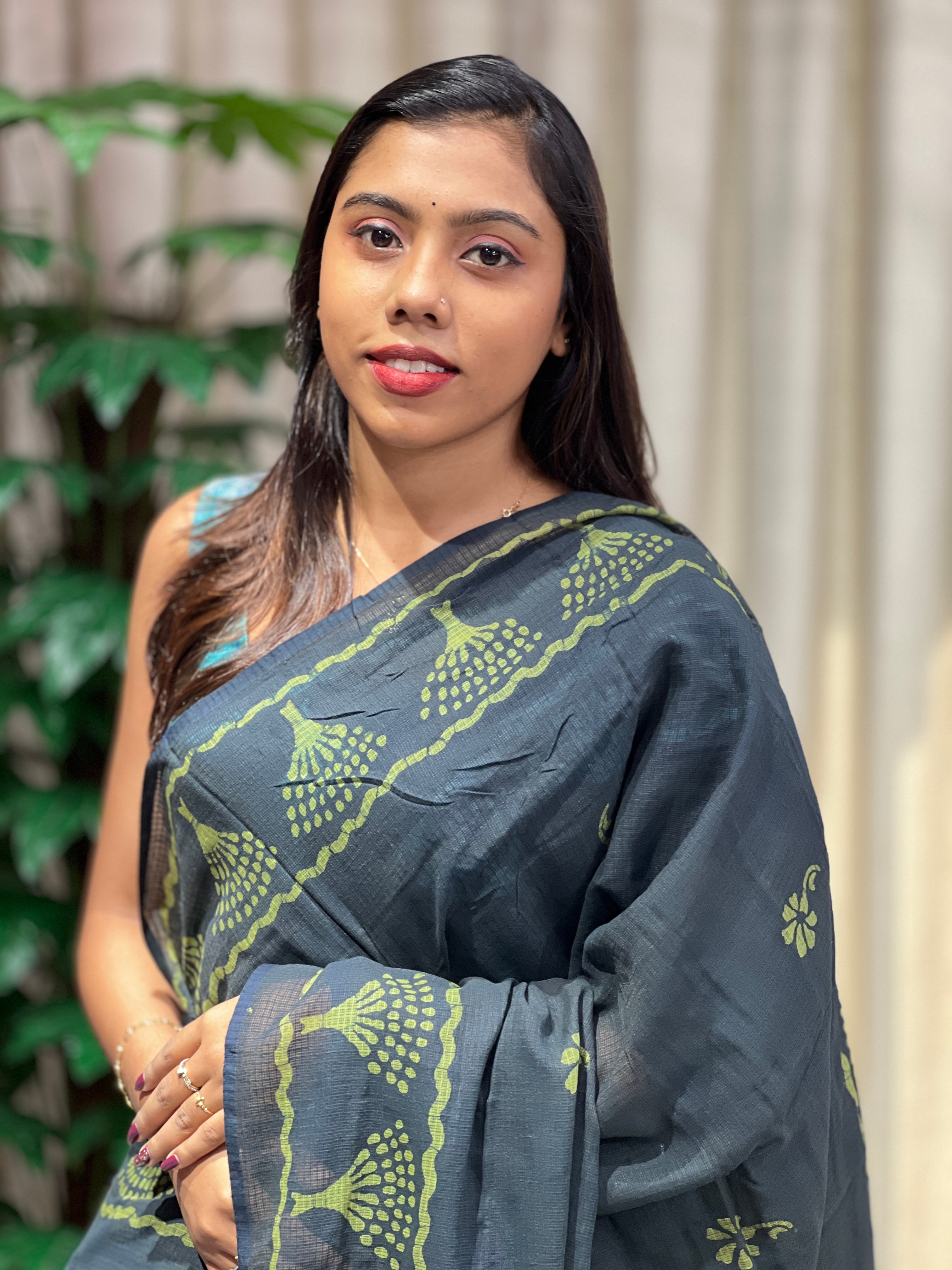 Block Printed Kota Saree | PF1193