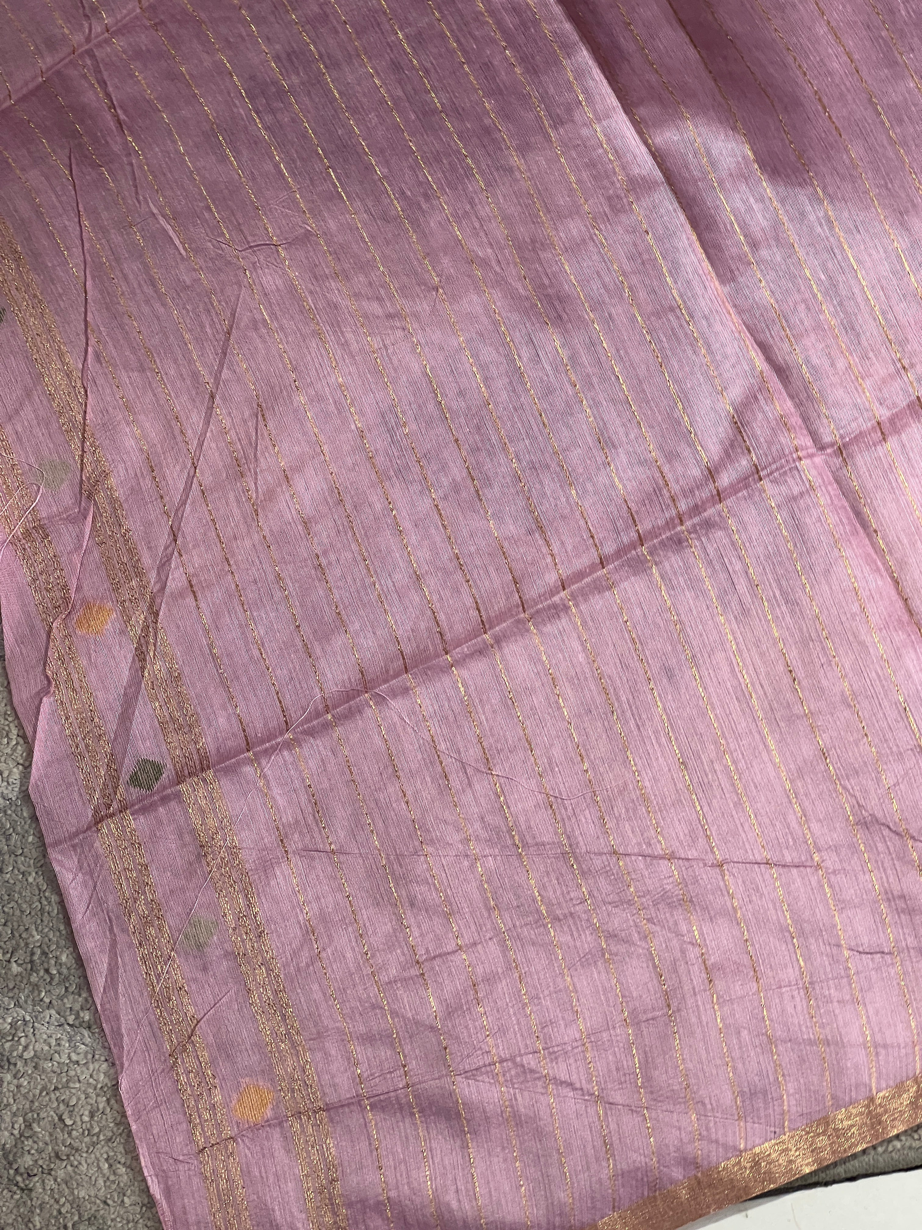 Jamdani Weaved Chanderi Finish Saree | SSN131