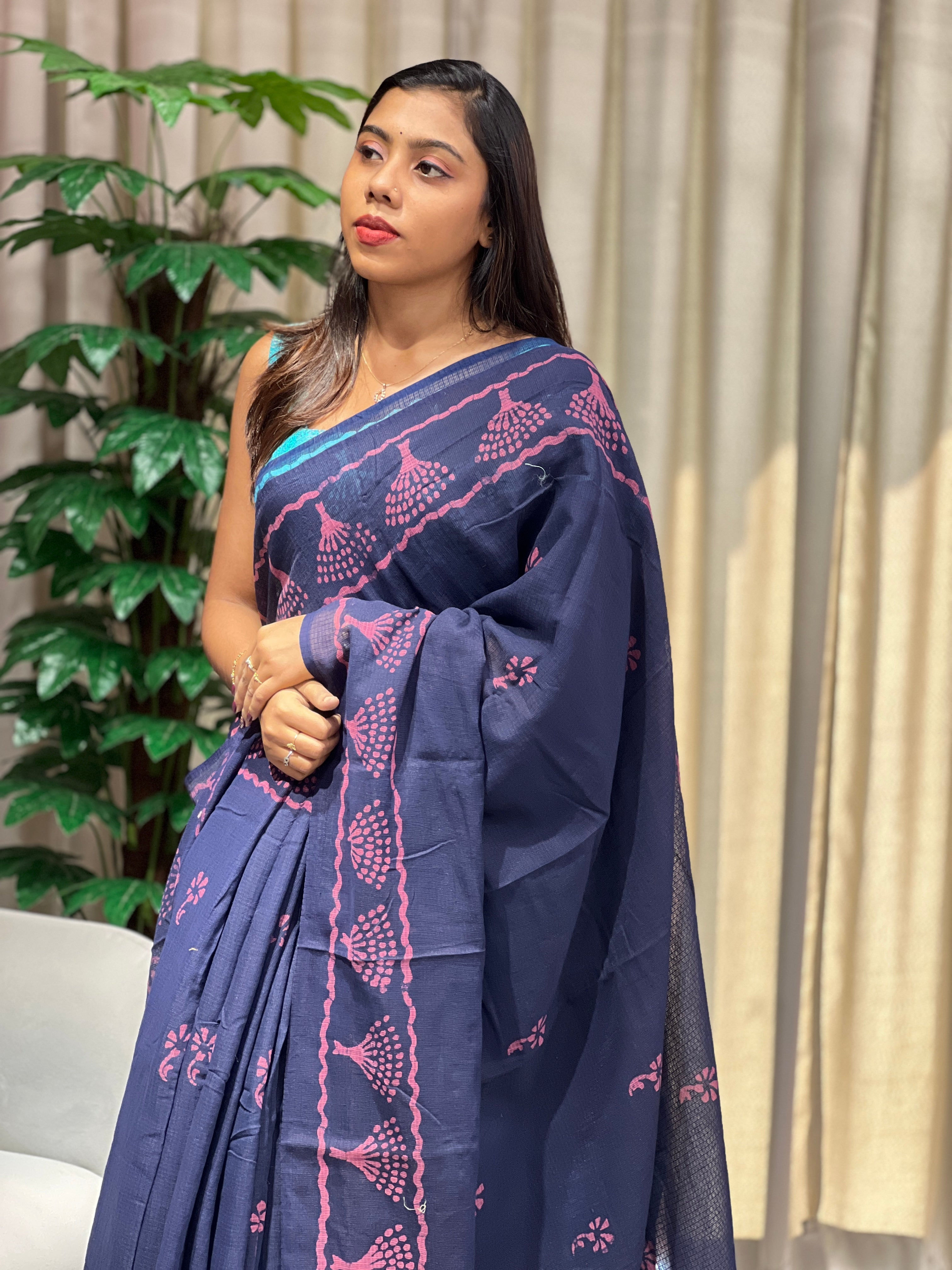 Block Printed Kota Saree | PF1195