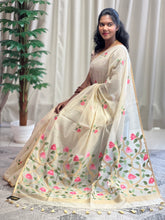 Jamdani Weaved Chanderi Finish Saree | SSN130