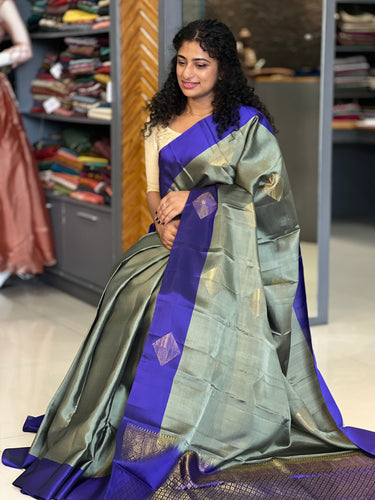Geometrical Design Soft Silk Kanchipuram Saree | PRS147