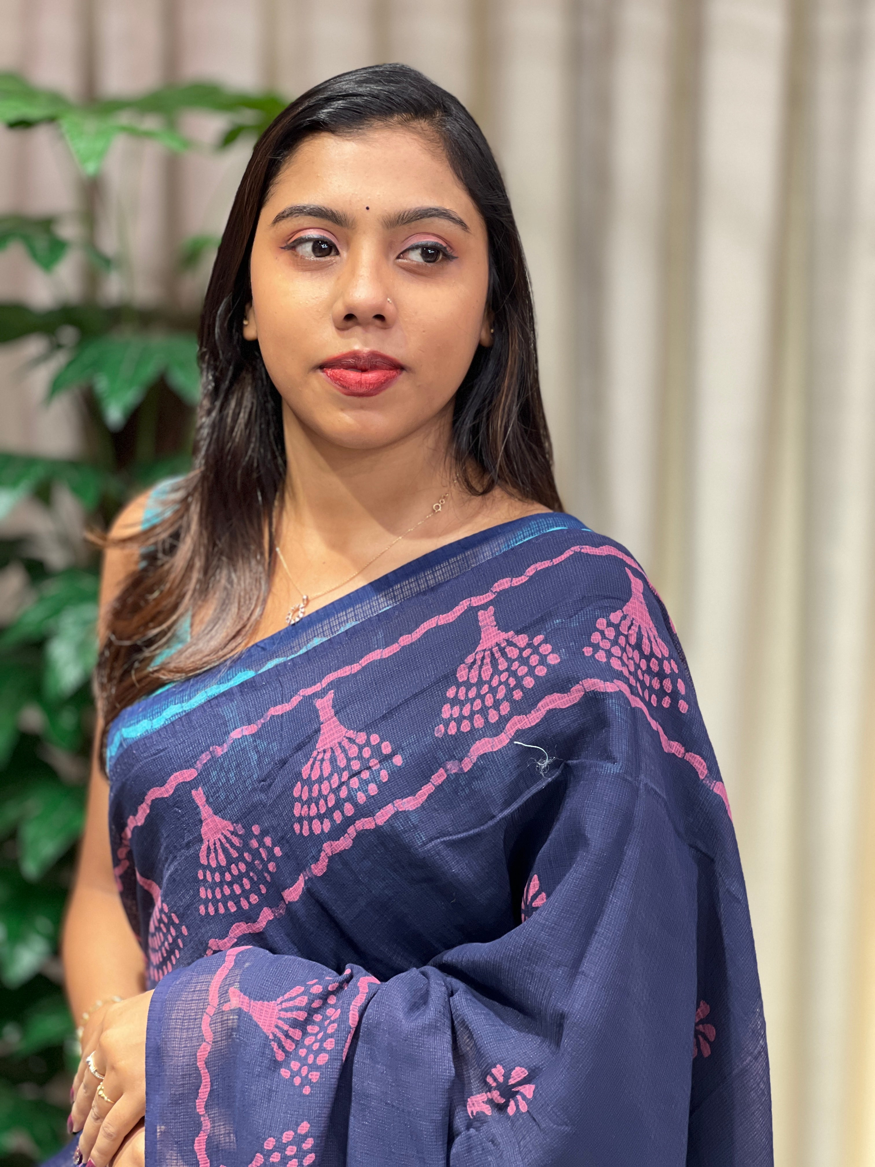 Block Printed Kota Saree | PF1195