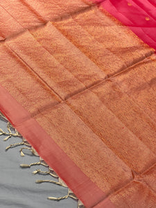 Zari Weaved Jaal Patterned Soft Silk Saree | KG112