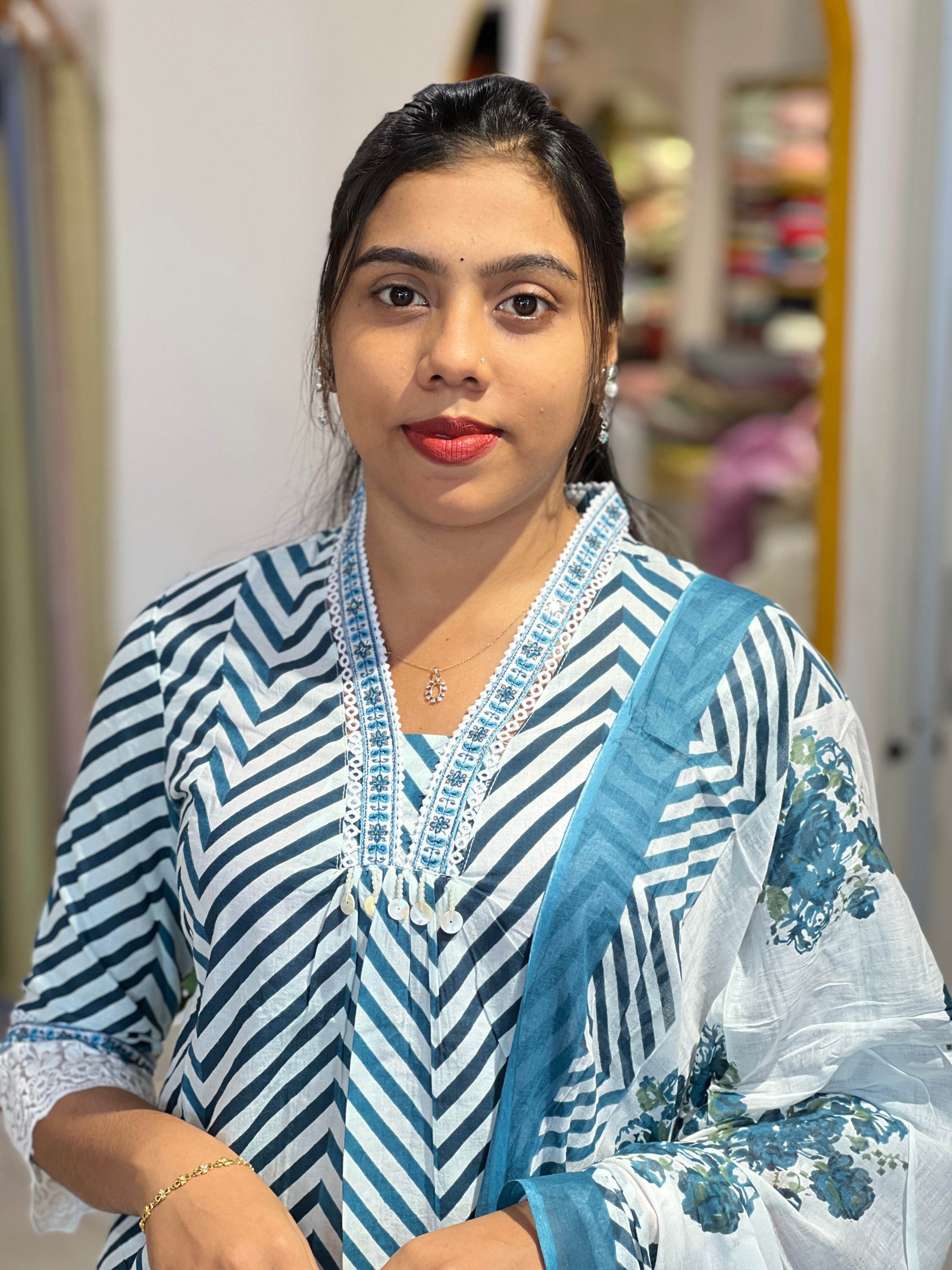 Printed Cotton Kurta Set | FW389