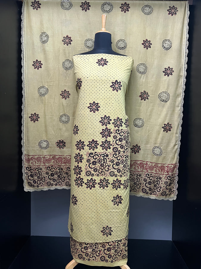 Floral Block Printed Cotton Salwar Set | SF1296