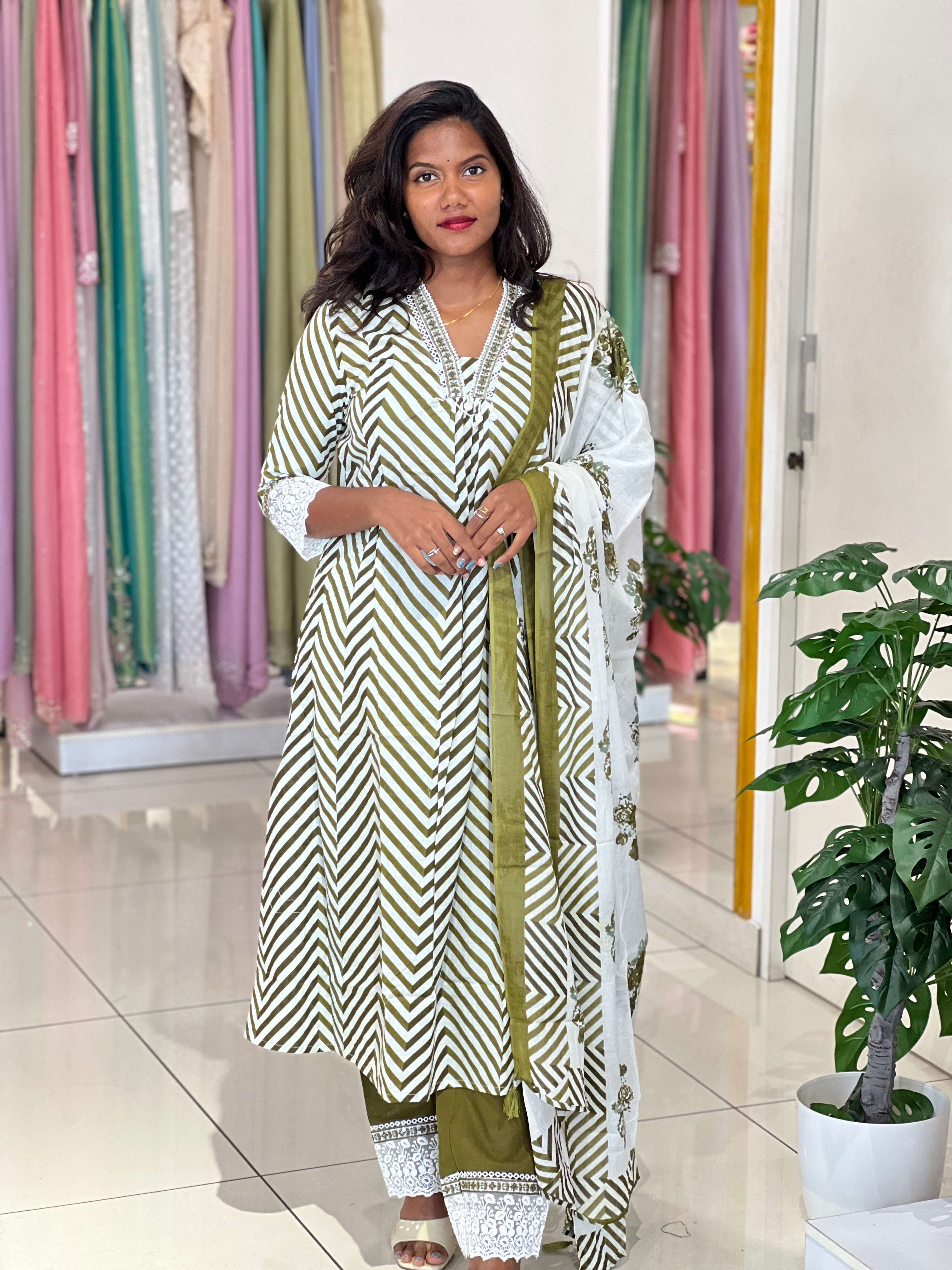 Printed Cotton Kurta Set | FW388