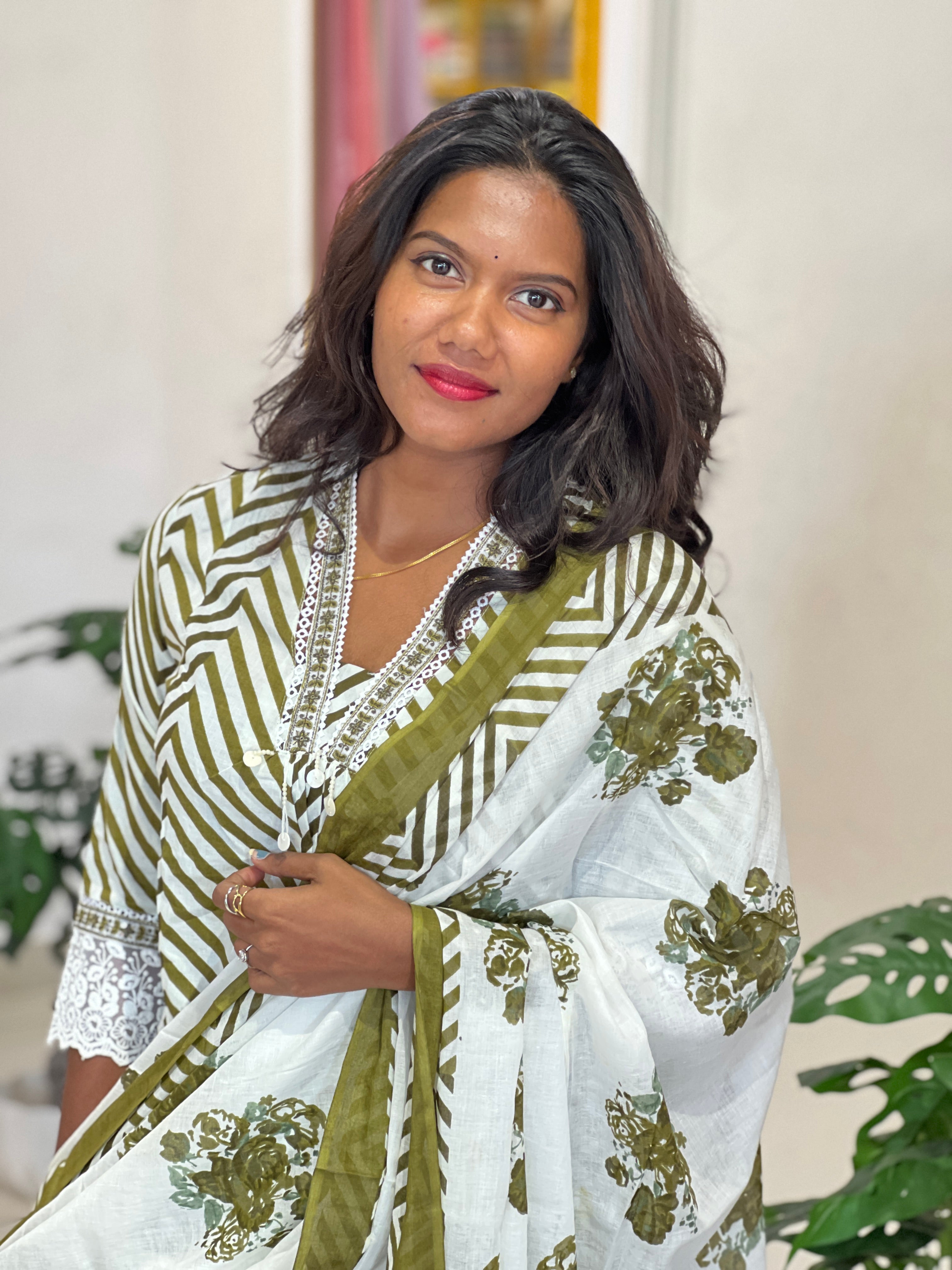 Printed Cotton Kurta Set | FW388