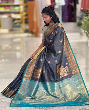 Banarasi Detailed Geecha Tussar Saree | RB108