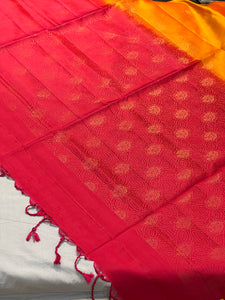 Golden Zari Weaved Soft Silk Saree | KG116
