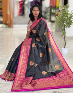 Banarasi Detailed Geecha Tussar Saree | RB108