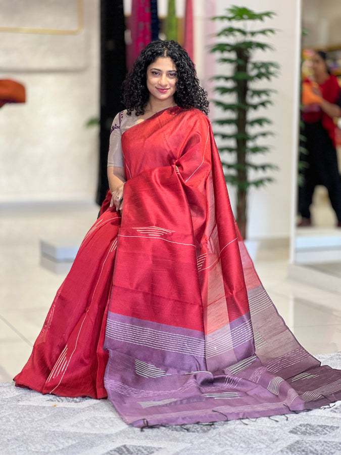 Kesiya Weaved Semi Silk Saree | PD404