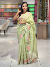 Floral Machine Embroidered Silky Kota Saree | BLD1179