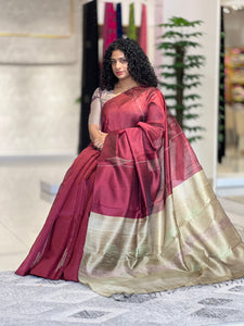 Kesiya Weaved Semi Silk Saree | PD359