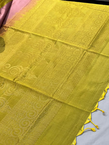 Golden Zari Weaved Soft Silk Saree | KG101