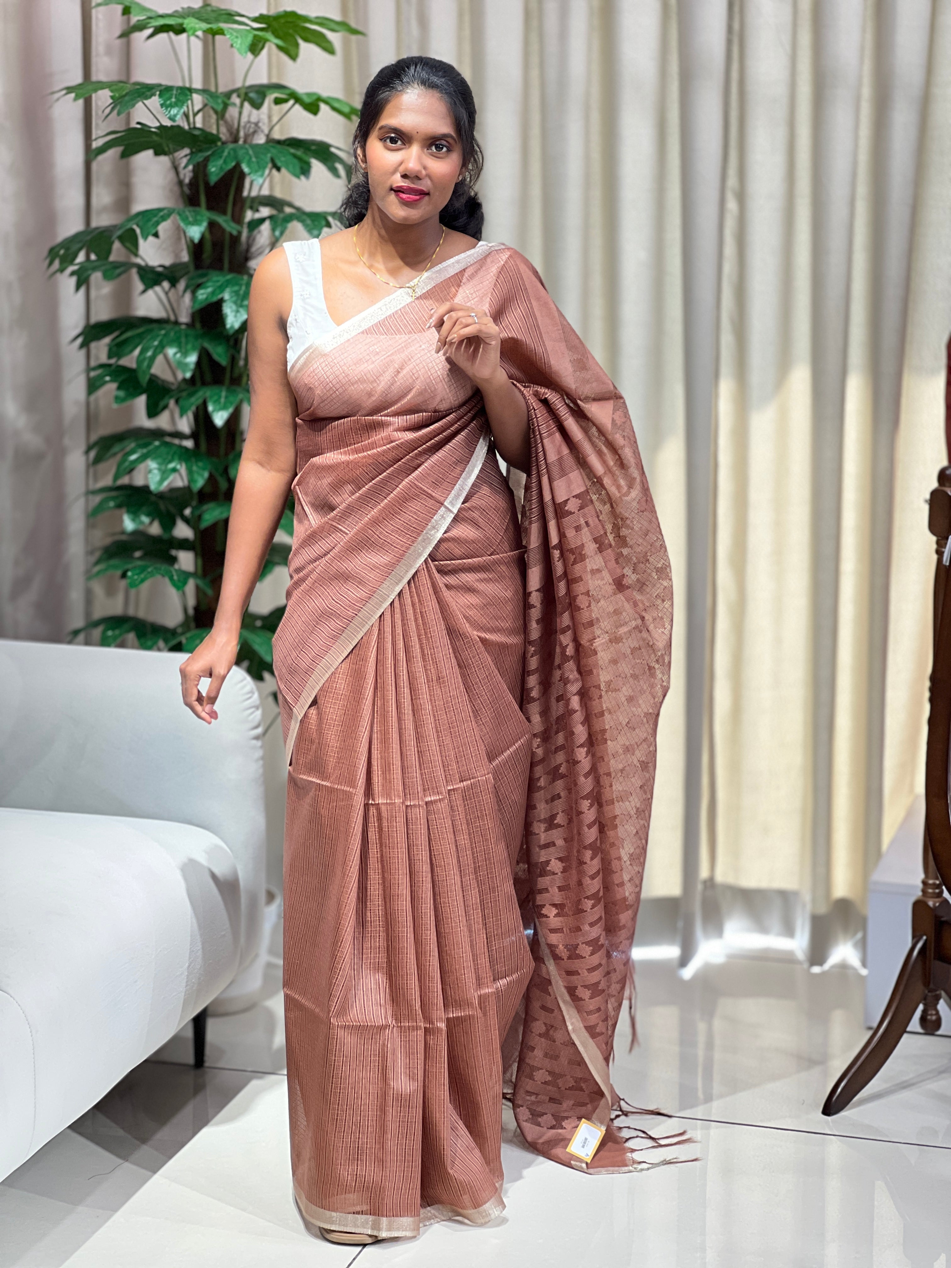 Bhagalpuri Woven Semi Tussar Saree | PF1225